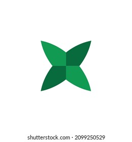 Leaf icon. Simple style green energy poster background symbol. logo design element. t-shirt printing. Vector for sticker.