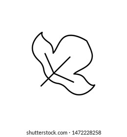 leaf icon. Simple thin line, outline vector of Leaves icons for UI and UX, website or mobile application