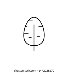 leaf icon. Simple thin line, outline vector of Leaves icons for UI and UX, website or mobile application
