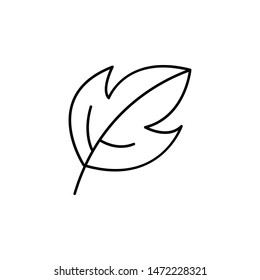 leaf icon. Simple thin line, outline vector of Leaves icons for UI and UX, website or mobile application