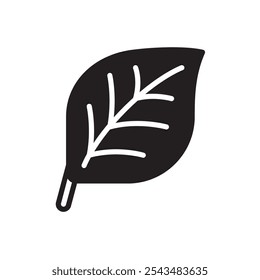 Leaf icon. Simple vector sign.