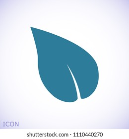 Leaf icon, stock vector illustration flat design style