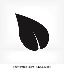 Leaf icon, stock vector illustration flat design style