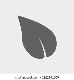 Leaf icon, stock vector illustration flat design style
