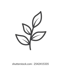 Leaf icon Symbol mark in filled style
