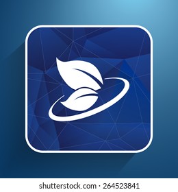 leaf icon symbol nature vector sign element .