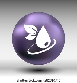 leaf icon symbol nature vector sign element .
