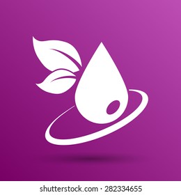 leaf icon symbol nature vector sign element .