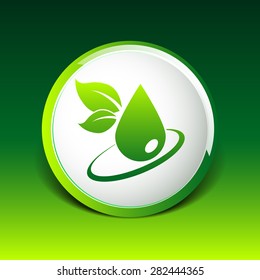 leaf icon symbol nature vector sign element .