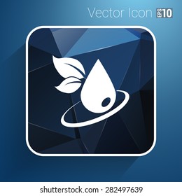 leaf icon symbol nature vector sign element .