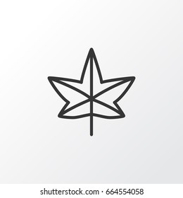Leaf Icon Symbol. Premium Quality Isolated Maple Element In Trendy Style.