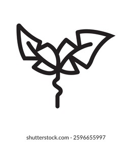 leaf icon symbol sign vector. 10 EPS