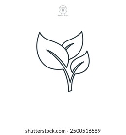 Leaf icon symbol vector illustration isolated on white background