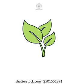 Leaf icon symbol vector illustration isolated on white background