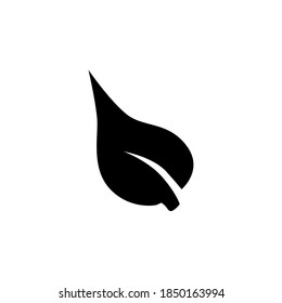 Leaf icon symbol vector on white background