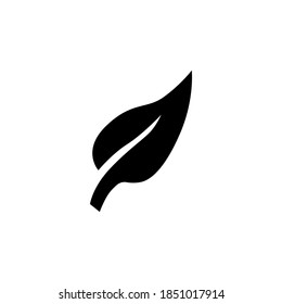 Leaf icon symbol vector on white background