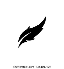 Símbolo de icono de hoja vector sobre fondo blanco
