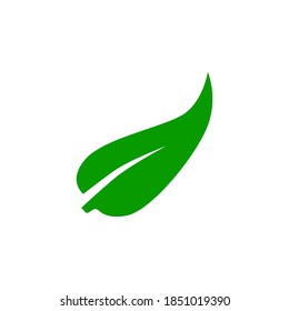 Leaf icon symbol vector on white background