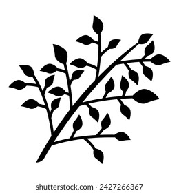 Leaf Icon and Symbols isolated on white background.