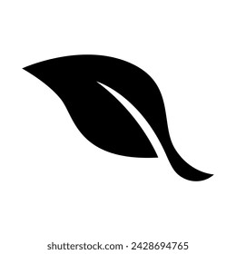 Leaf Icon and Symbols isolated on white background.