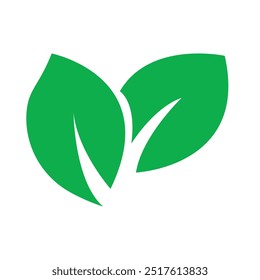 Leaf Icon and Symbols isolated on white background. Gardening, new life, ecology and nature concept.  green leaf logo icon design vector
