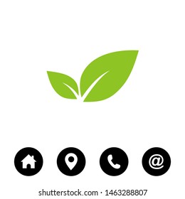 Leaf Icon Symbols Vector Design