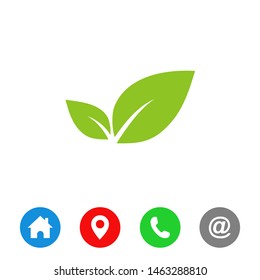 Leaf Icon Symbols Vector Design