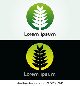 Leaf icon template, luxury concepts, vector logo for business corporate, elements, nature, illustrations - vector