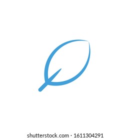 Leaf icon template. Vector illustration 