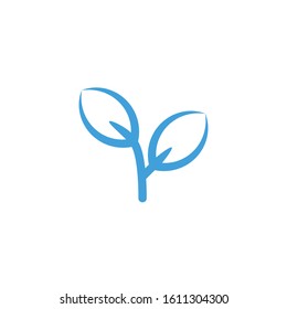 Leaf icon template. Vector illustration 