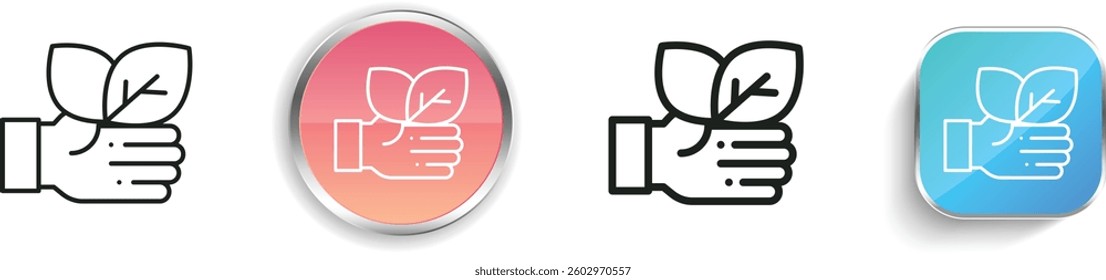 leaf icon. Thin Linear, Regular and Button Style Design Isolated On White Background