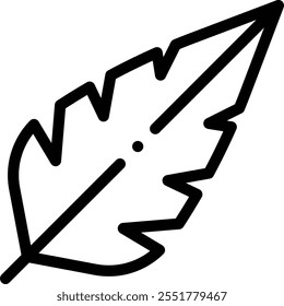 leaf icon. Thin Linear Style Design Isolated On White Background