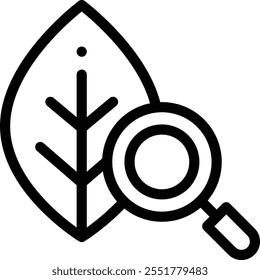 leaf icon. Thin Linear Style Design Isolated On White Background