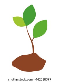 leaf icon. Think green concept. Vector graphic