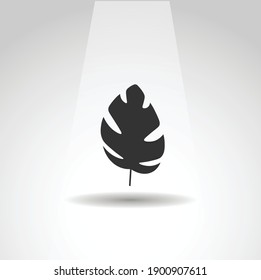 leaf icon, tree leaf simple plant icon