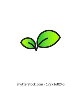 Leaf Icon In Trendy  Design Vector Eps 10