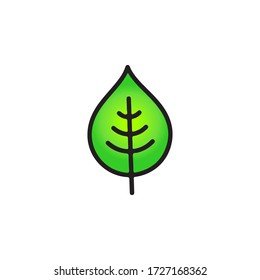 Leaf Icon In Trendy  Design Vector Eps 10