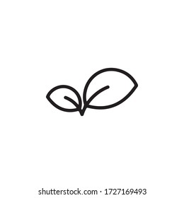 Leaf Icon In Trendy  Design Vector Eps 10