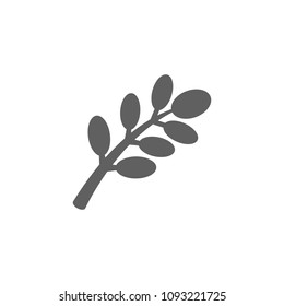 Leaf icon in trendy flat style isolated on white background. Symbol for your web site design, logo, app, UI. Vector illustration, EPS