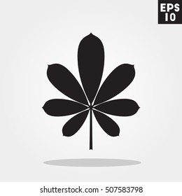 Leaf icon in trendy flat style isolated on color background. Autumn symbol for your design, logo, UI. Vector illustration, EPS10.