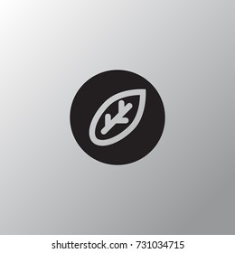 Leaf icon in trendy isolated on grey background.Vector illustration.