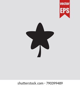 Leaf icon in trendy isolated on grey background.Vector illustration.