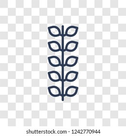 leaf icon. Trendy linear leaf logo concept on transparent background from leaf collection