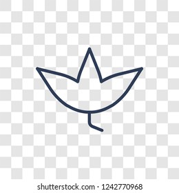 leaf icon. Trendy linear leaf logo concept on transparent background from leaf collection