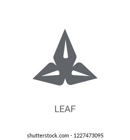 leaf icon. Trendy leaf logo concept on white background from leaves collection. Suitable for use on web apps, mobile apps and print media.