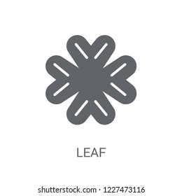 leaf icon. Trendy leaf logo concept on white background from leaves collection. Suitable for use on web apps, mobile apps and print media.