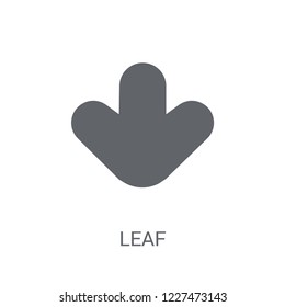 leaf icon. Trendy leaf logo concept on white background from leaves collection. Suitable for use on web apps, mobile apps and print media.