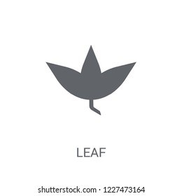 leaf icon. Trendy leaf logo concept on white background from leaves collection. Suitable for use on web apps, mobile apps and print media.