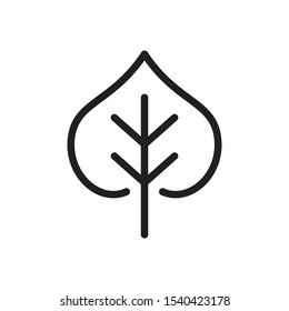 Leaf icon in trendy outline style design. Vector graphic illustration. Suitable for website design, logo, app, and ui. Editable vector stroke. EPS 10.