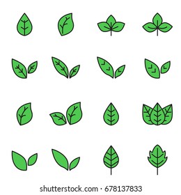 leaf icon vector